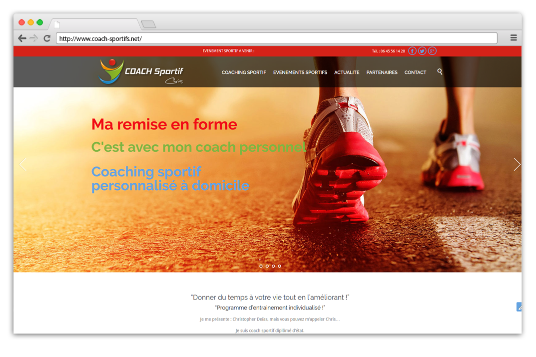 Création site internet Coach sportif