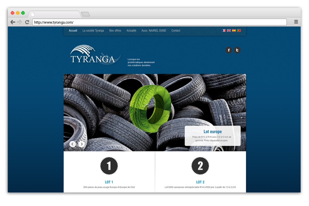 Création site internet Tyranga