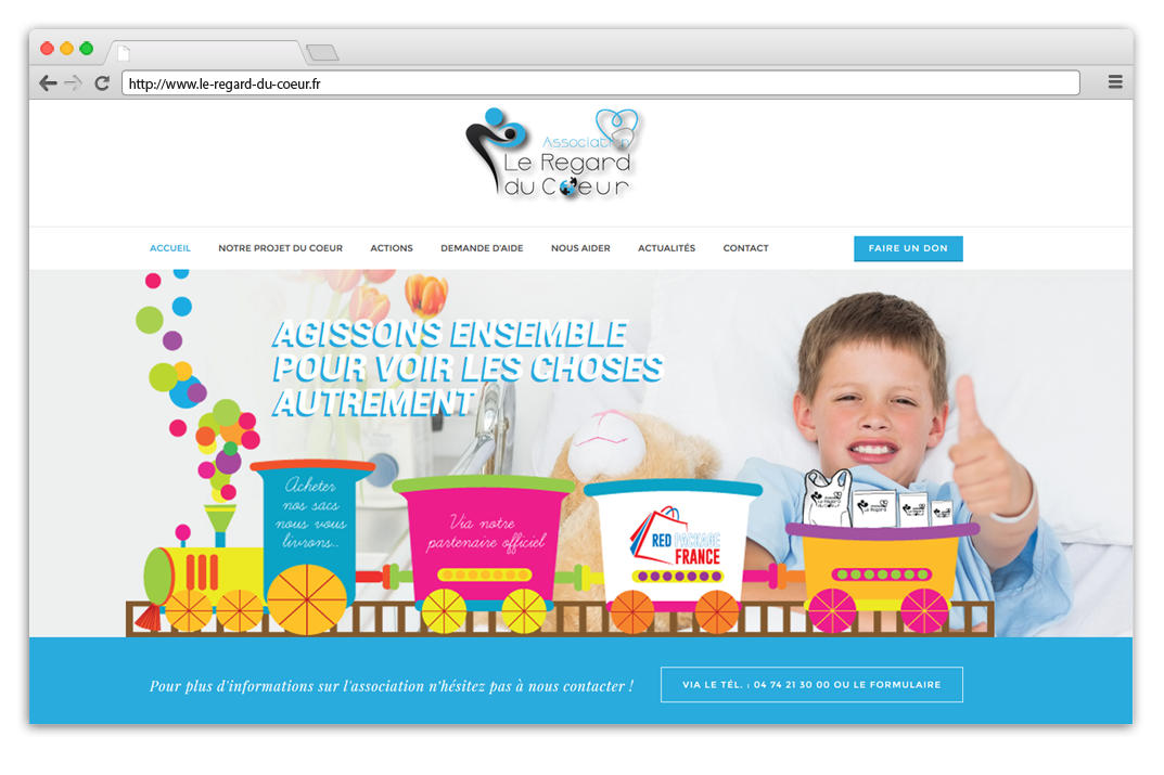 Création site internet Association Le Regard du Coeur