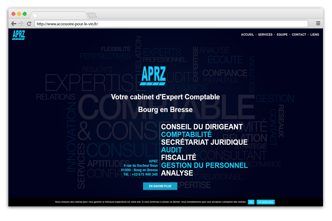 Création site internet APRZ expert comptable bourg en bresse