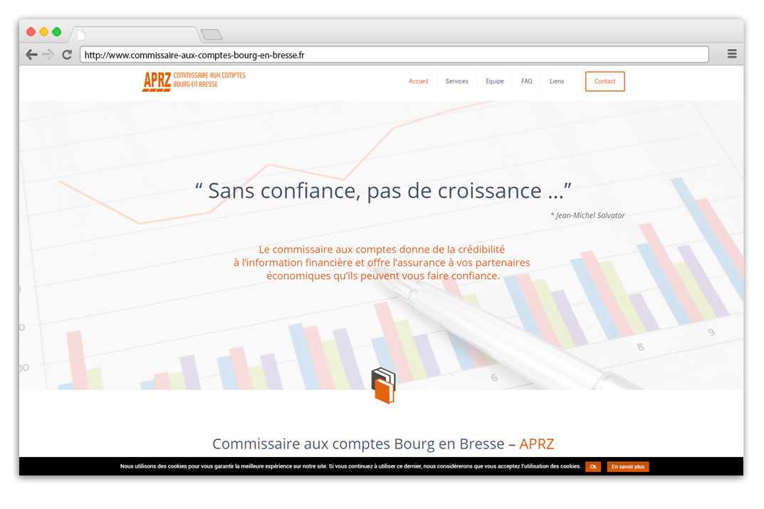 Création site internet APRZ Commissaire aux comptes Bourg en Bresse