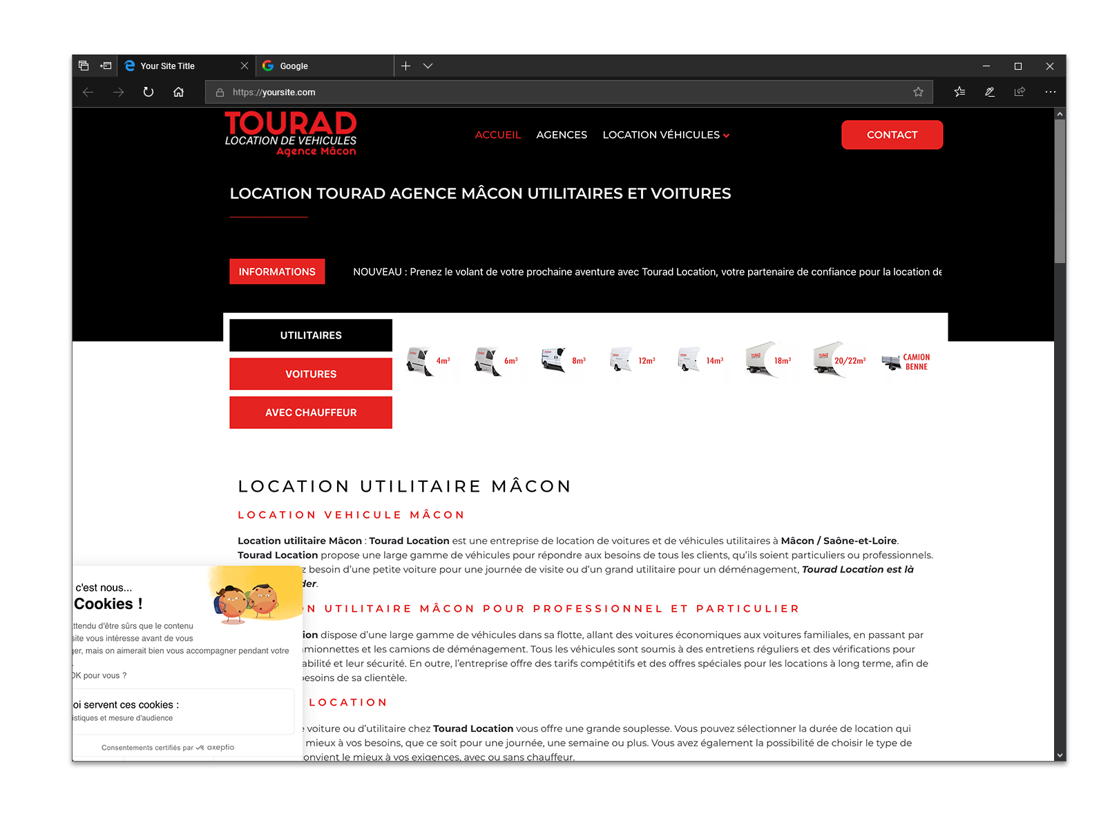 Location Tourad agence Macon utilitaires et voitures